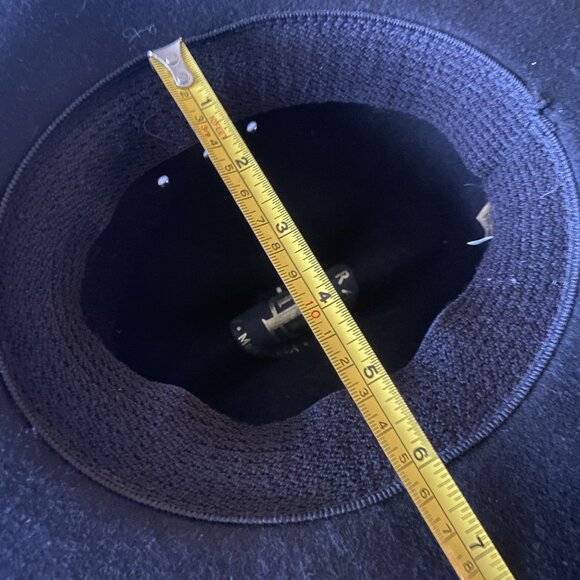 Kids Western Black Cowboy Hat Wool Small - Picture 6 of 6